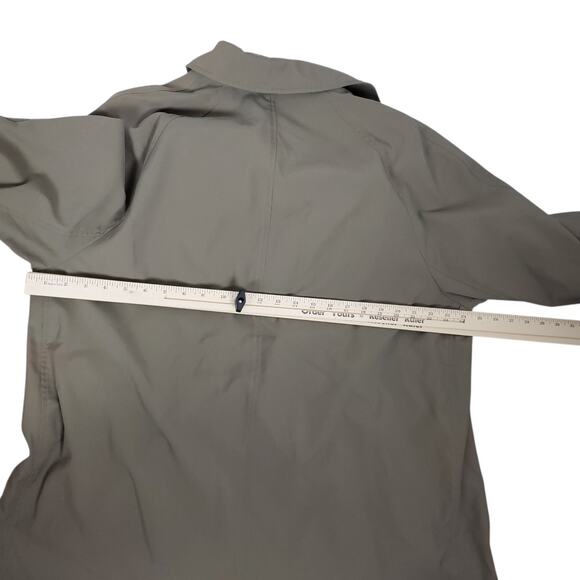 Brooks Brothers Trench Coat Mens M Tan Long Lightweight Button Closure READ DESC - Picture 14 of 16